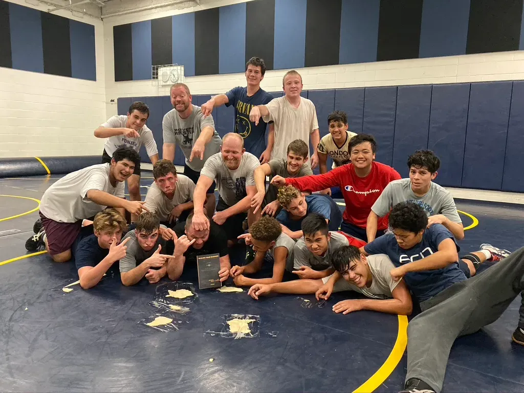 Rosemont Wrestling Team with coach Daniel Ramsey