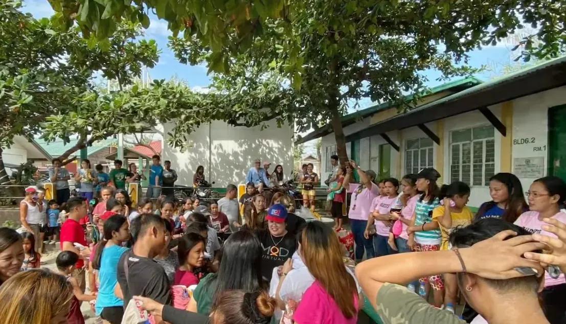 Relief goods being distributed to families affected by the Taal Volcano eruption